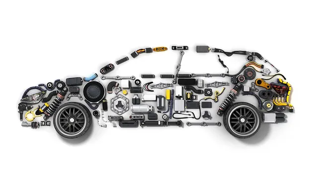 Ersatzteile für Autoreparatur in Form eines Autos von der Autowerkstatt Köstler Ernst GmbH in Wien